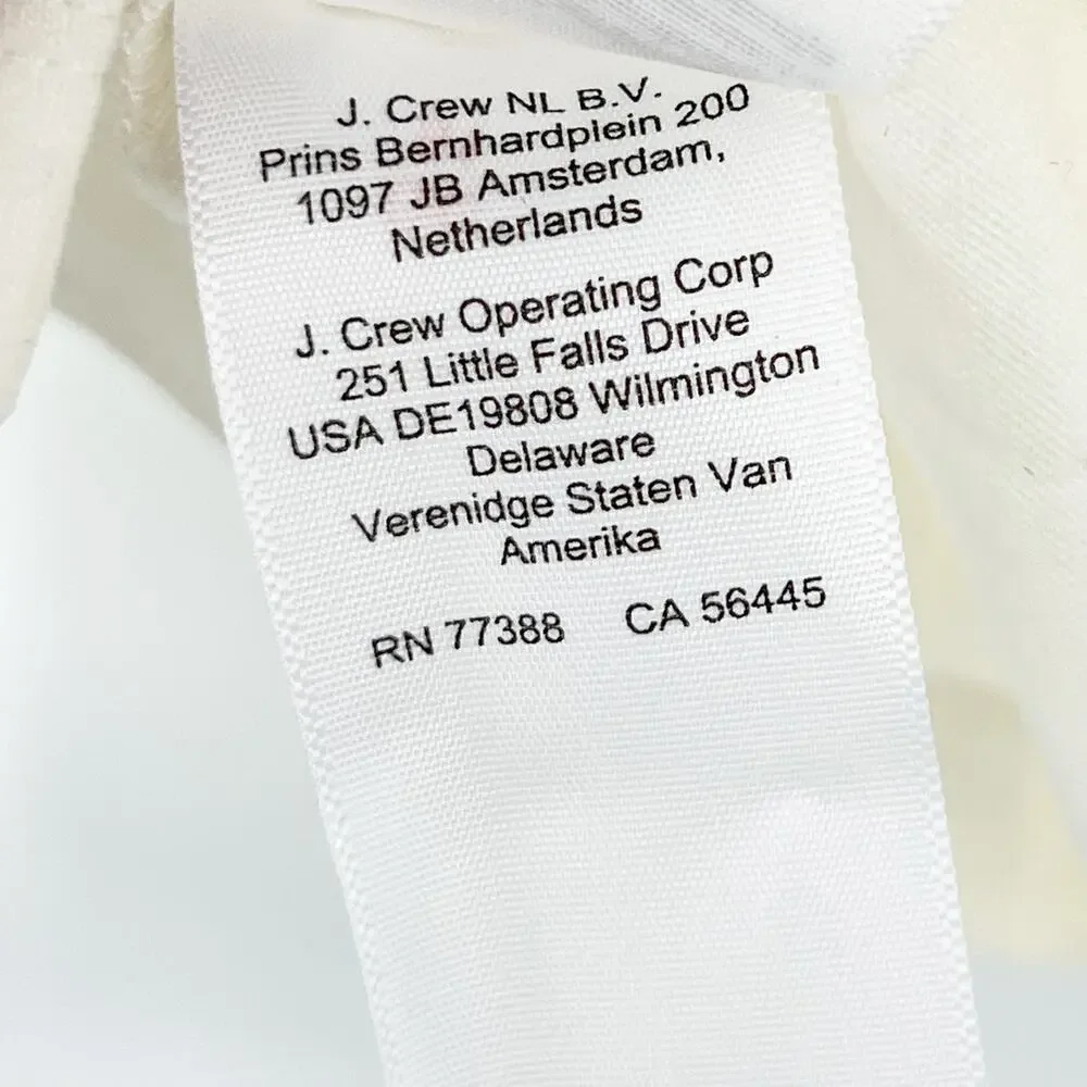 J. Crew Slim Fit Sueded Cotton Polo Shirt Ivory Classic Men's Size M NWOT